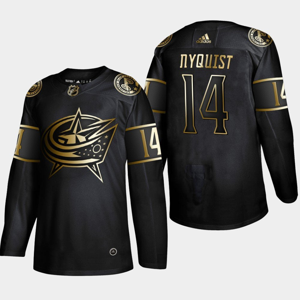 Columbus Blue Jackets #14 Gustav Nyquist Black Golden Jersey